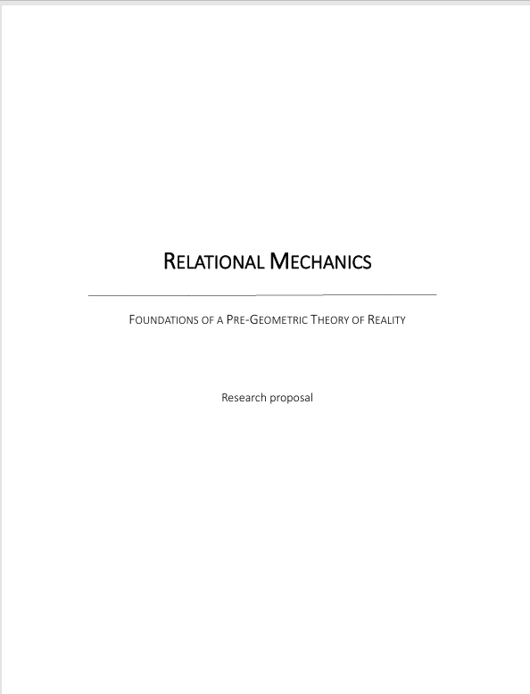 Relational Mechanics Book